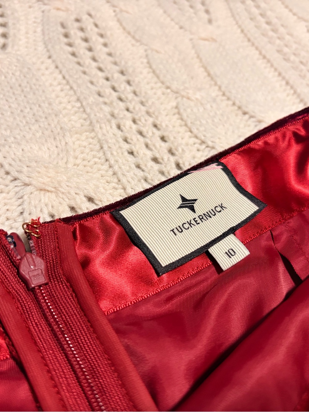 Tuckernuck Red & Gray & Gold Mini Skirt with Sequin - Picture 2 of 4